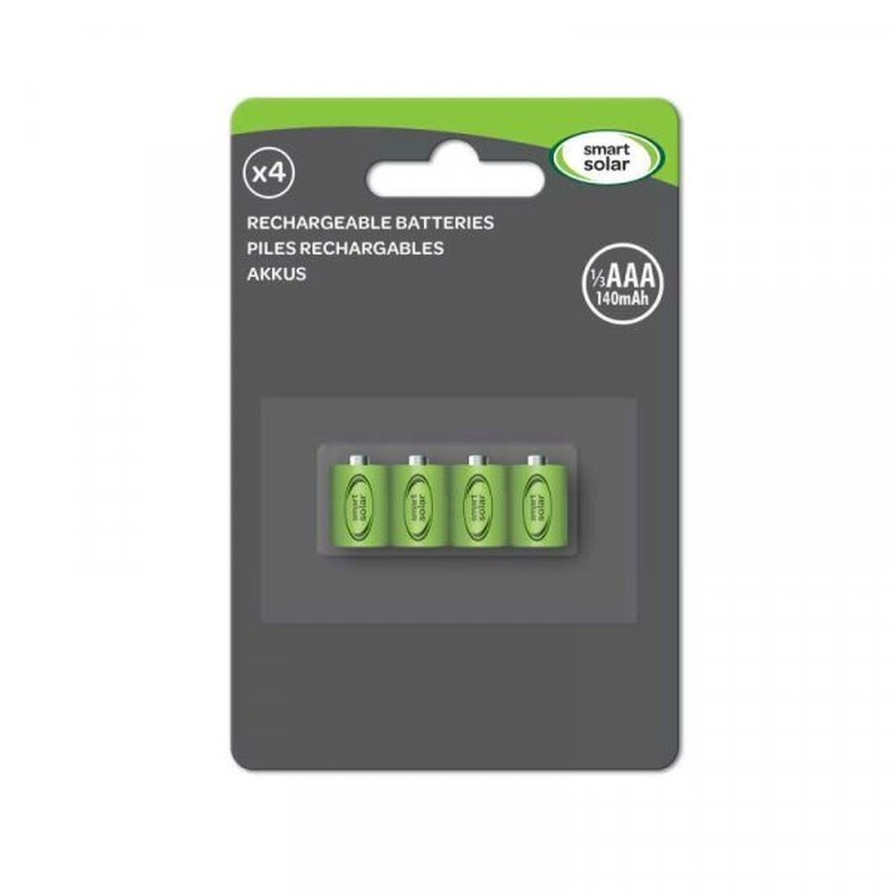 Smart Solar 1/3 AAA Rechargeable Batteries - 4 Pack