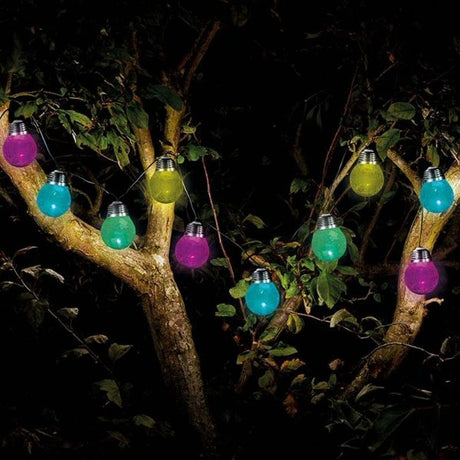 Smart Solar 10 Bulb Eureka Colour Changing Crackle Solar String Lights
