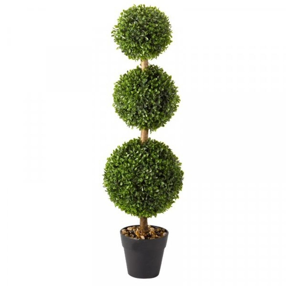 Faux Decor 80cm Trio Artificial Topiary Tree