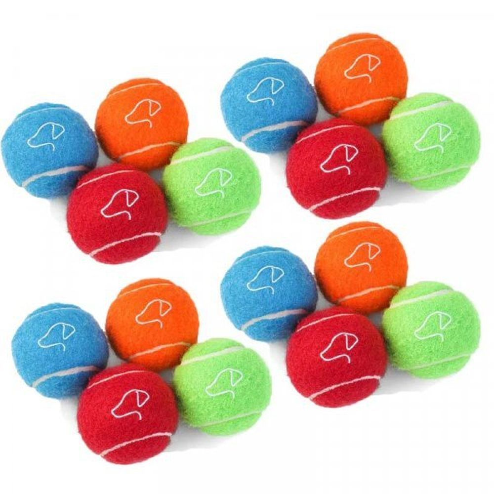 Zoon 6.5cm Squeaky Pooch Tennis Balls - Pack of 12