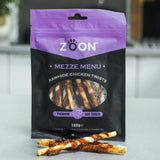 Zoon 100g Mezze Menu Rawhide Chicken Twists Dog Treats