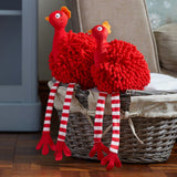 Zoon 20cm Large Red Noodly Partridge Squeaky Soft Dog Toy