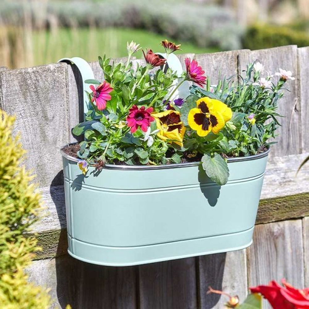 Smart Garden 30cm (12") Sage Fence & Balcony Hanging Planter