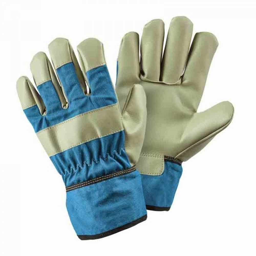 Briers Kids! Blue & Grey Junior Riggers Gloves 8-12 Yrs
