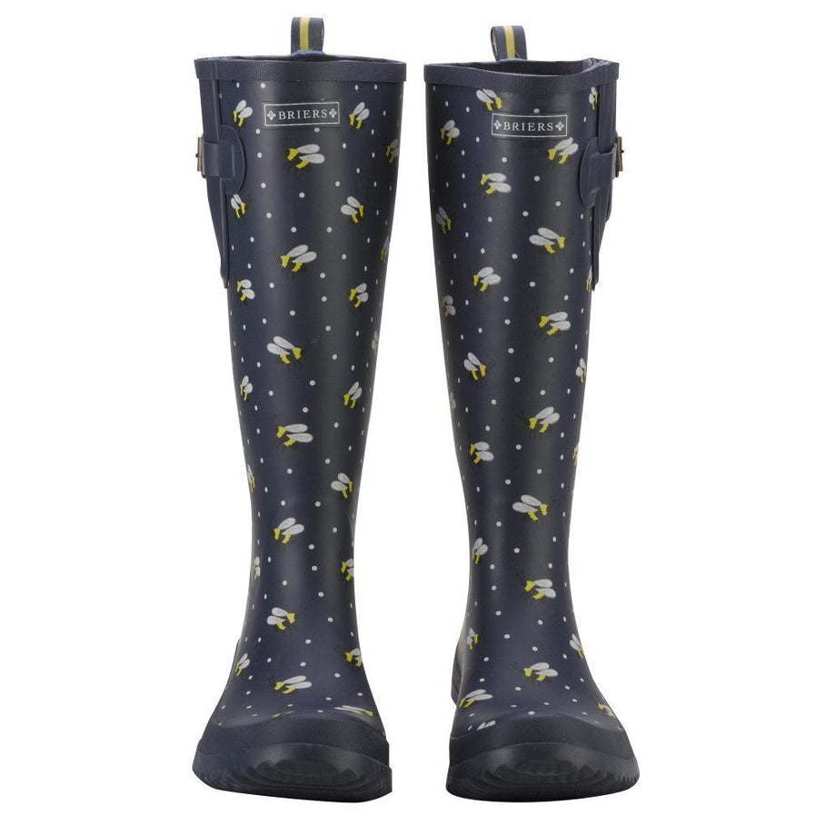 Briers Navy Bees Wellies Size 4 Old Railway Line Garden Centre