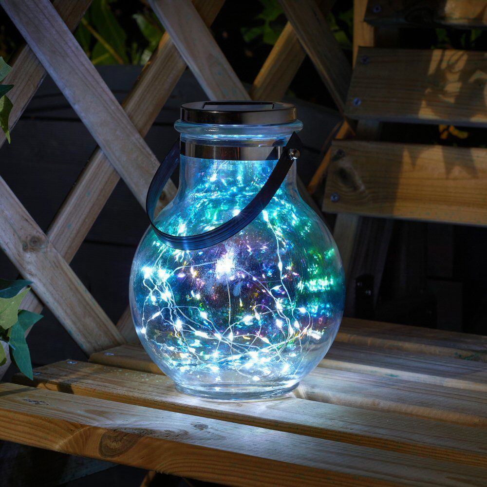 Smart Solar 22cm Firefly LED Opal Lantern