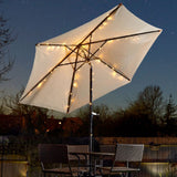 Smart Solar 72 LED Warm White Parasol String Lights
