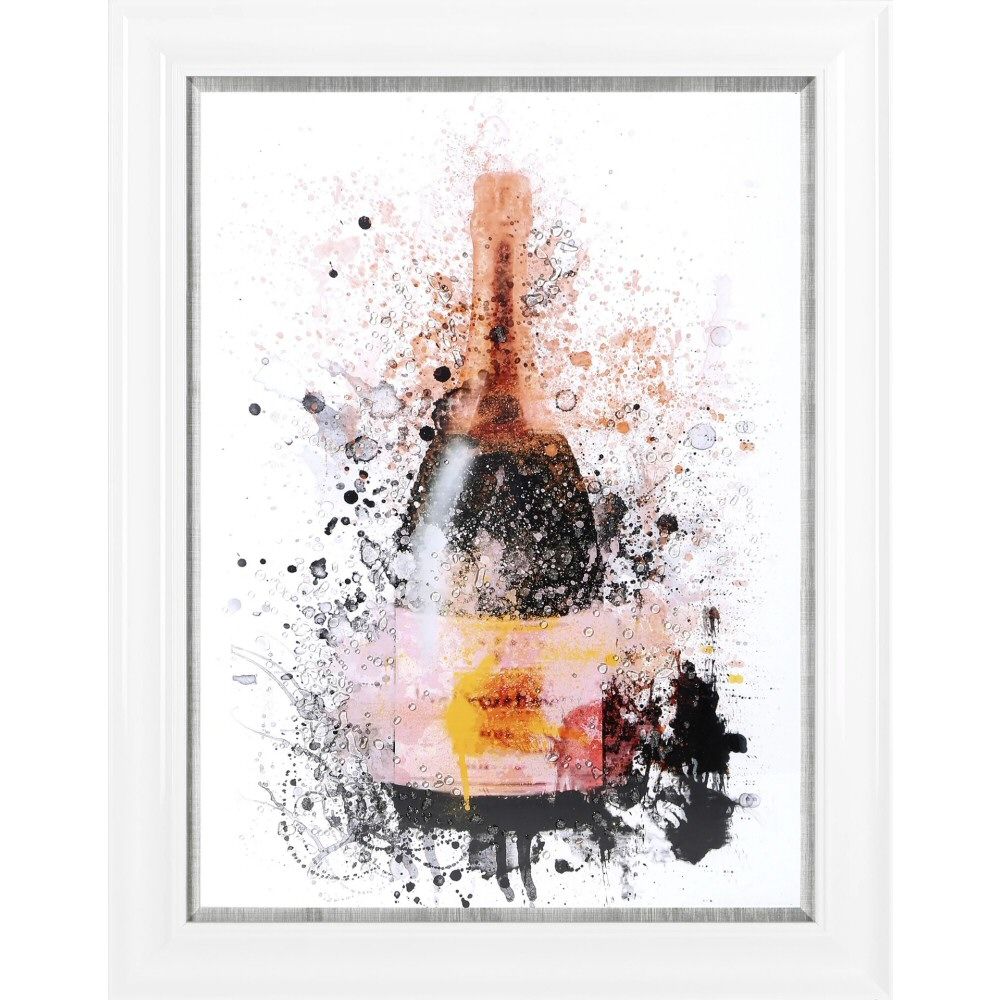 Artko 96cm Veuve Clicquot Rose Champagne Framed Print By Anna Mckeown