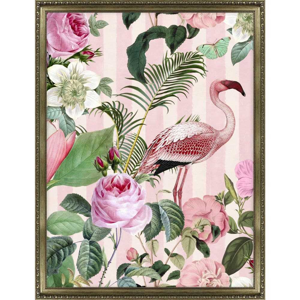 Artko 87cm 'Flamingo Rendezvous I' Framed Print by Andrea Hasse