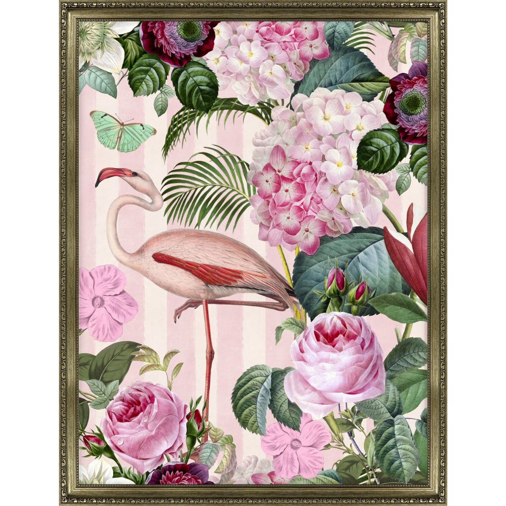 Artko 87cm 'Flamingo Rendezvous II' Framed Print by Andrea Hasse