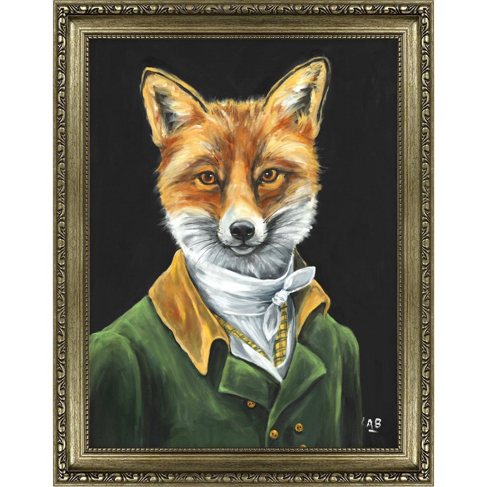 Artko 45cm 'Dapper Fox' Mini Framed Print by Louise Brown