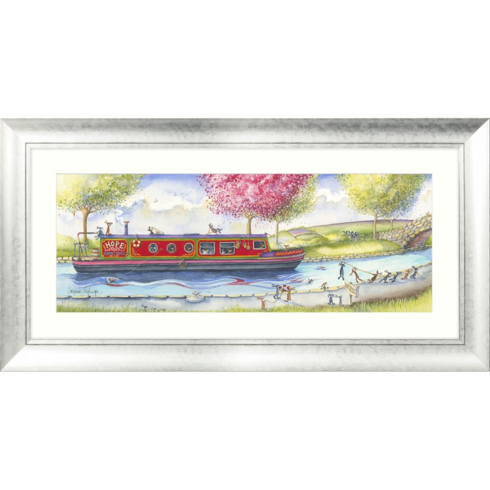 Artko 112cm 'Bunny Boats' Framed Print by Catherine J Stephenson