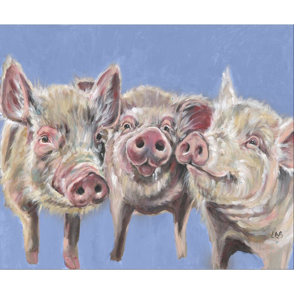 Artko 60cm Piggy Pals Canvas Print By Louise Brown