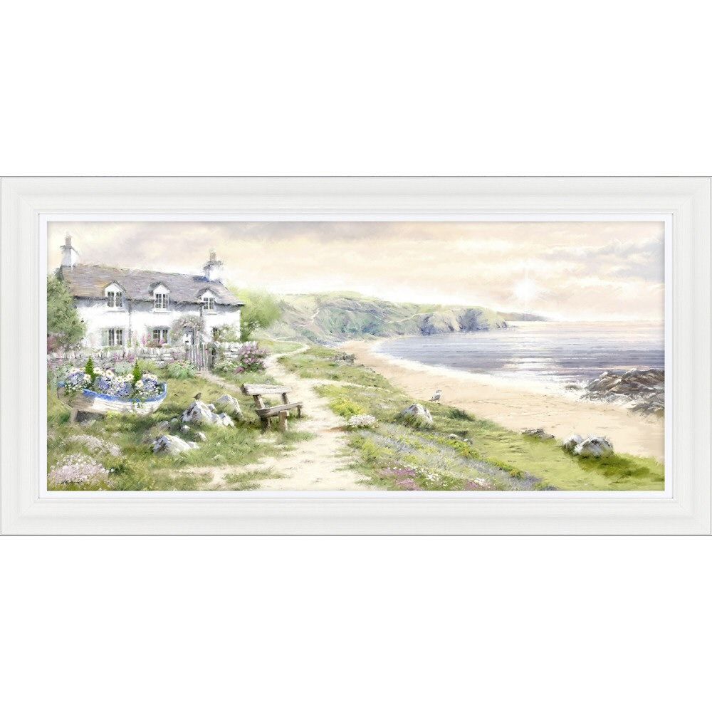 Artko 111cm Sea View Cottage Framed Print By Richard Macneil