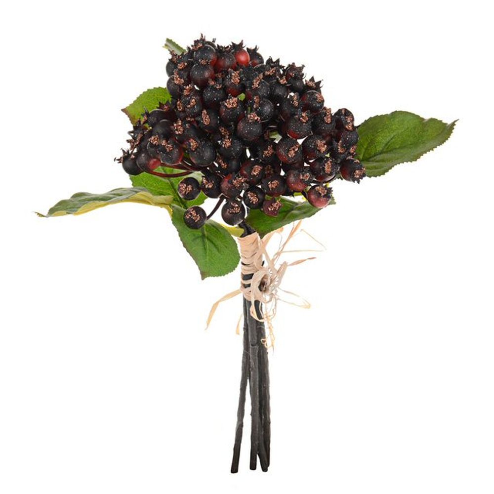 CB Imports 33cm Artificial Dark Red Hawthorn Berry Bundle