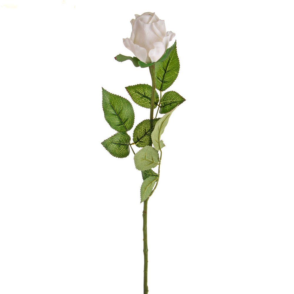 CB Imports 55cm Real Touch Artificial Rose Bud Cream