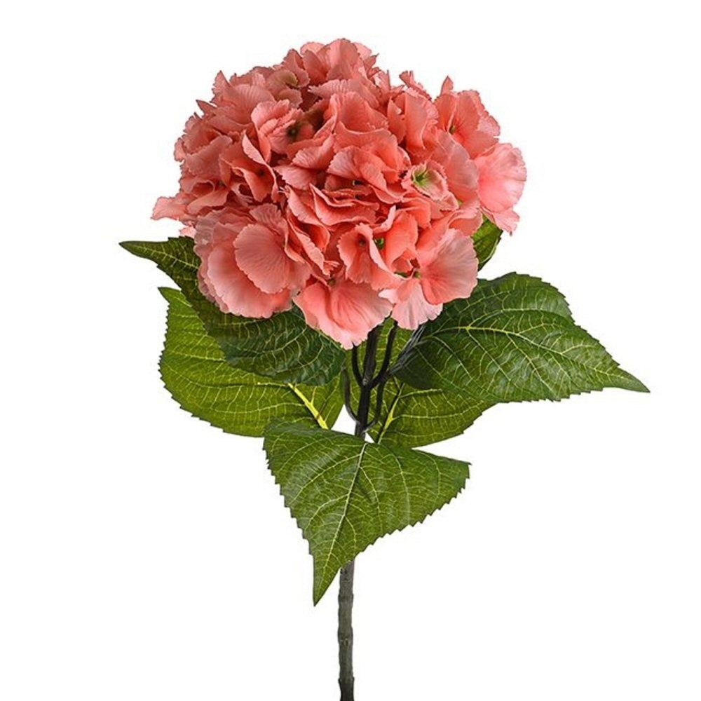 CB Imports 67cm Coral Olivia Artificial Hydrangea Stem