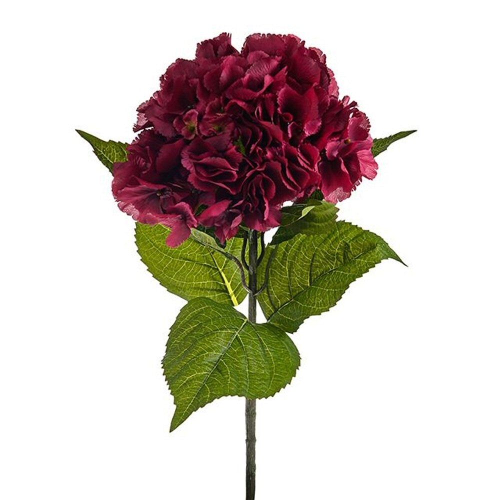 CB Imports 67cm Burgundy Olivia Artificial Hydrangea Stem