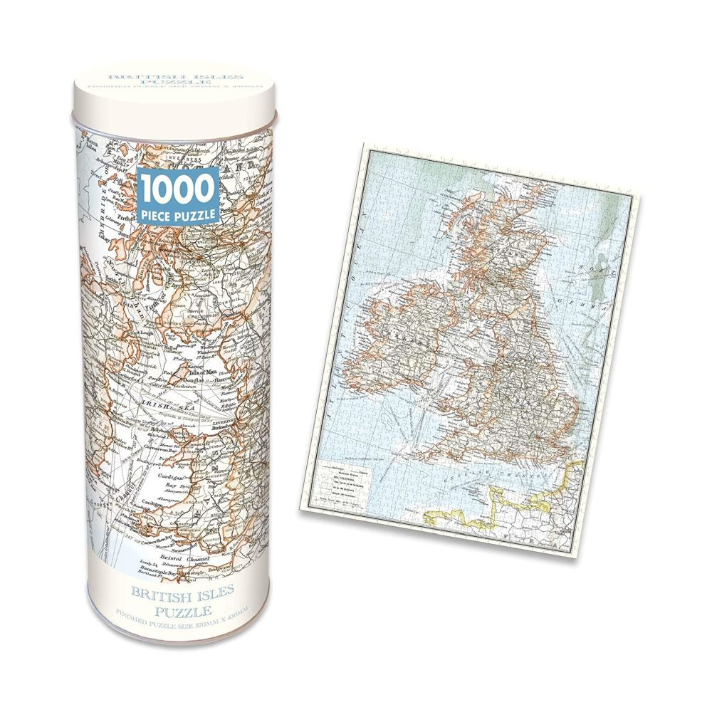 Robert Fredrick 1000 Piece Vintage British Isles Jigsaw in a Tin