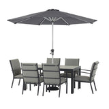 Bramblecrest 3m Grey Aluminium Parasol