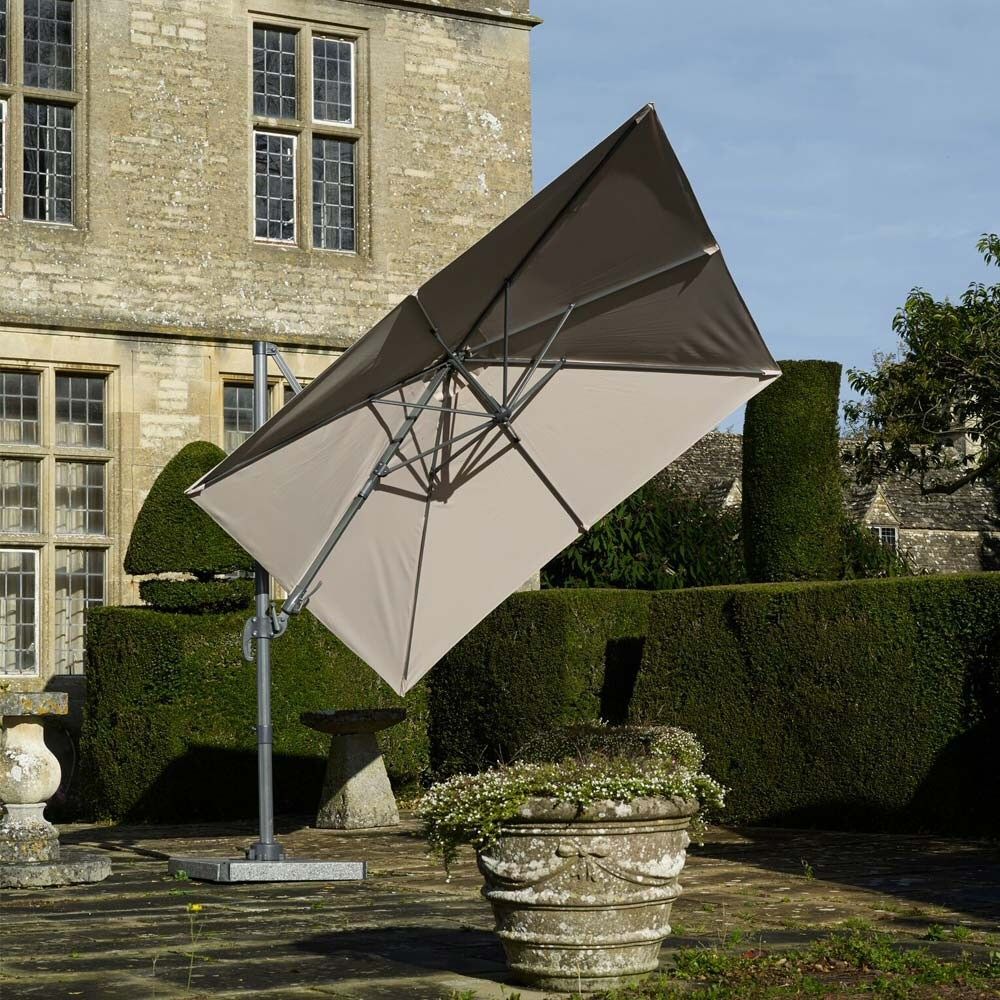 Bramblecrest 2.7m Sand Lichfield Square Parasol with Base