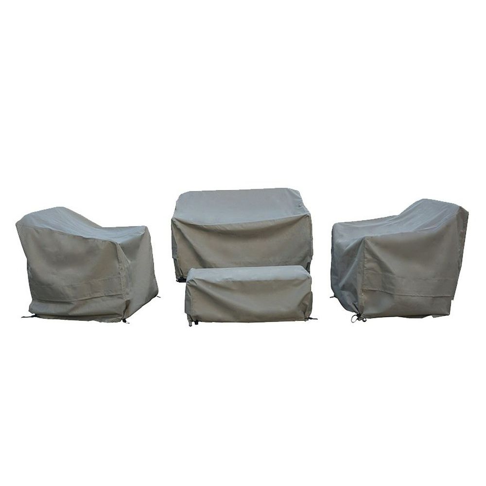 Bramblecrest Rattan 2 Seat Sofa, 2 Sofa Chairs & Coffee Table Set Covers - CV2SS1X