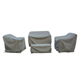 Bramblecrest Rattan 2 Seat Sofa, 2 Sofa Chairs & Coffee Table Set Covers - CV2SS1X