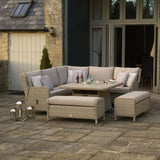 Bramblecrest Chedworth 8 Seater Firepit Reclining Corner Sofa Furniture Suite Sandstone