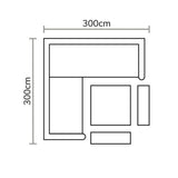Bramblecrest Chedworth 8 Seater Firepit Reclining Corner Sofa Furniture Suite Sandstone