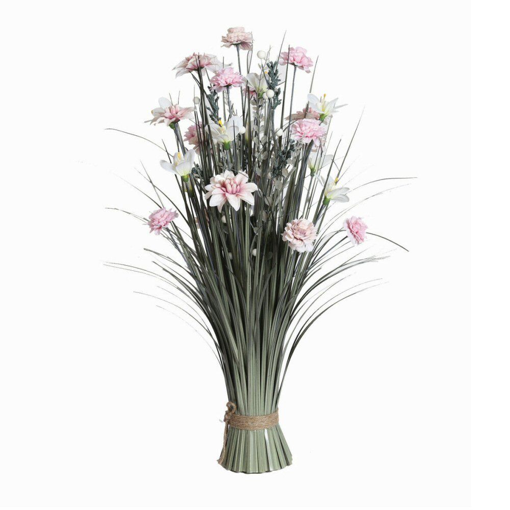 Straits 70cm Artificial Grass & Pink Freesias Floral Bundle