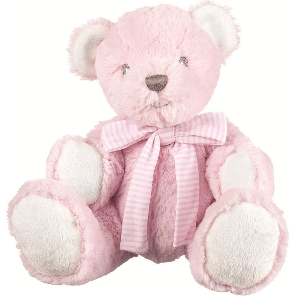 Suki 17cm Pink Hug-A-Boo Bear With Rattle