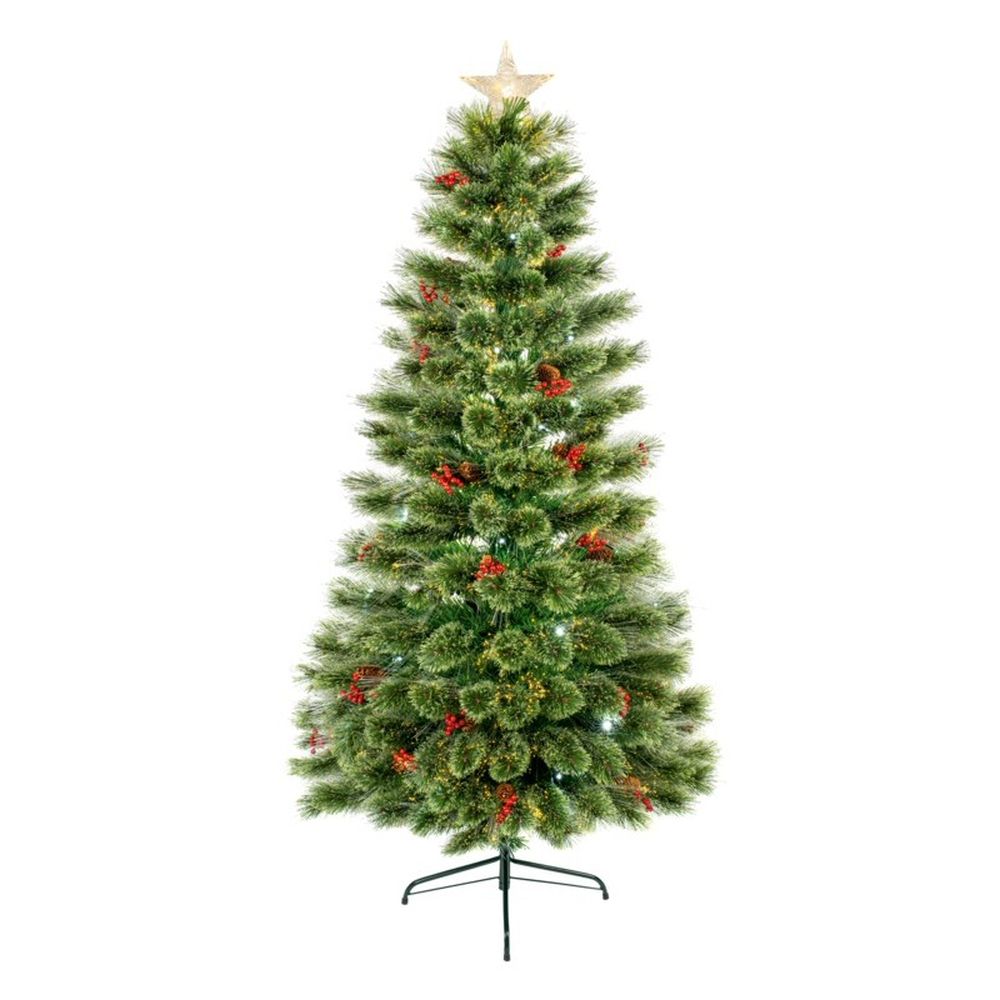 Premier 90cm (3ft) Fibre Optic Tree with Warm White Flashing LEDs