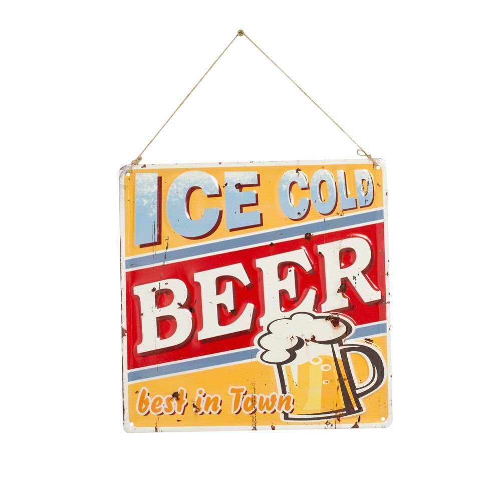 La Hacienda 30cm Ice Cold Beer Wall Sign