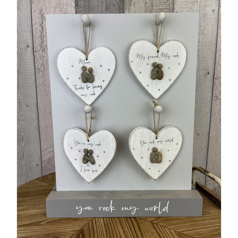 Langs Pebble Heart Sign (Choice of 4)