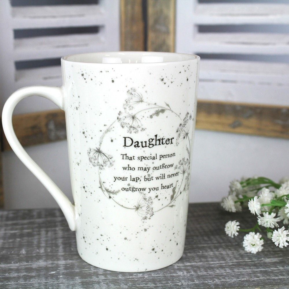 Langs 12cm White Daughter Sentiment Ceramic Mug