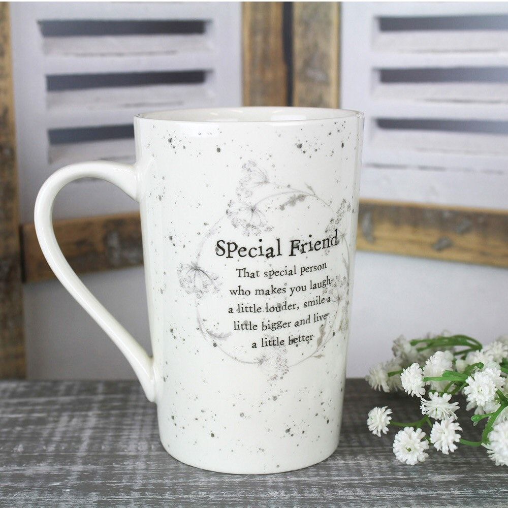 Langs 12cm White Friend Sentiment Ceramic Mug
