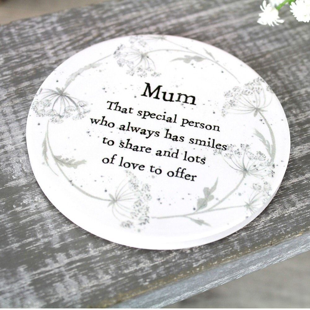 Langs 10cm Mum Sentiment Ceramic Single Coaster