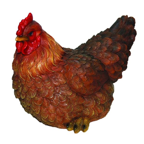 Vivid Arts 25.5cm Large Laying Hen Resin Ornament - XRL-LAYh-D