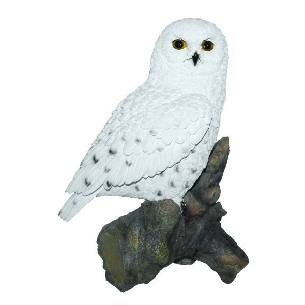 Vivid Arts 33cm Snowy Owl Resin Ornament - XRL-SNOW-B