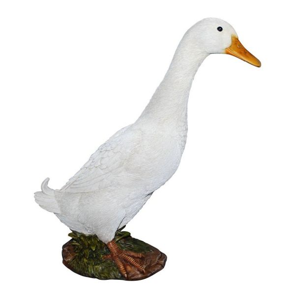 Vivid Arts 32cm White Standing Duck Resin Ornament - XRL-WSDK-B