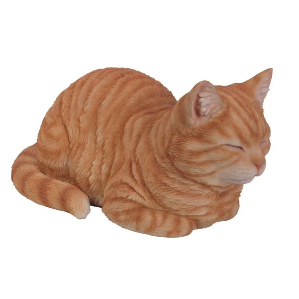 Vivid Arts 35cm Ginger Dreaming Cat Resin Ornament - XRL-DC25-B