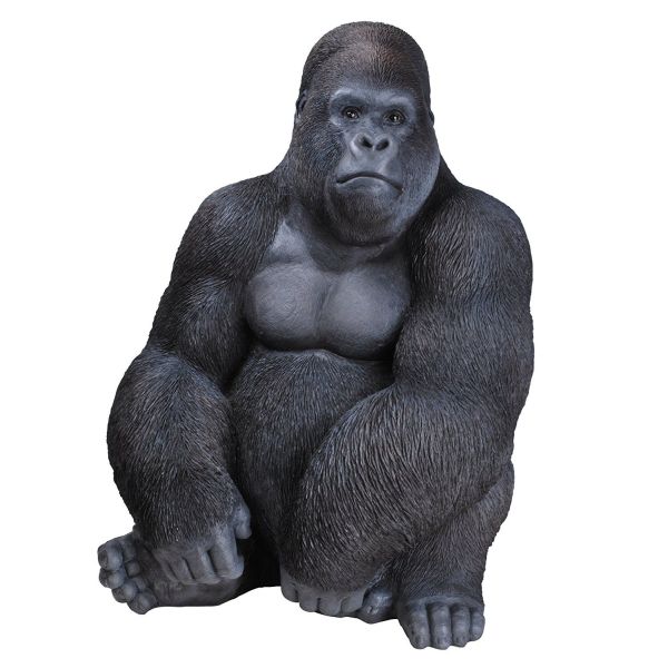 Vivid Arts 76cm Sitting Gorilla Resin Ornament - XRL-GRLS-A