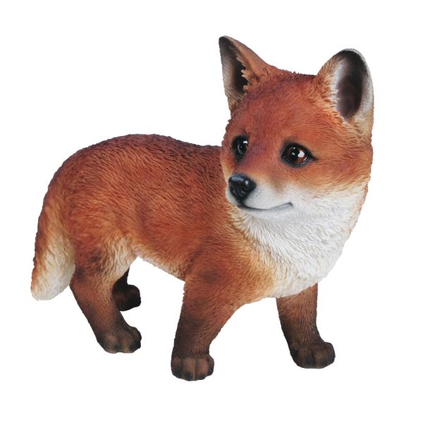 Vivid Arts 28cm Standing Fox Cub Resin Ornament - XRL-FCB1-D