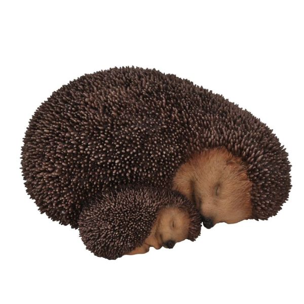 Vivid Arts 22cm Mother & Baby Hedgehog Resin Ornament - XRL-HH07-B