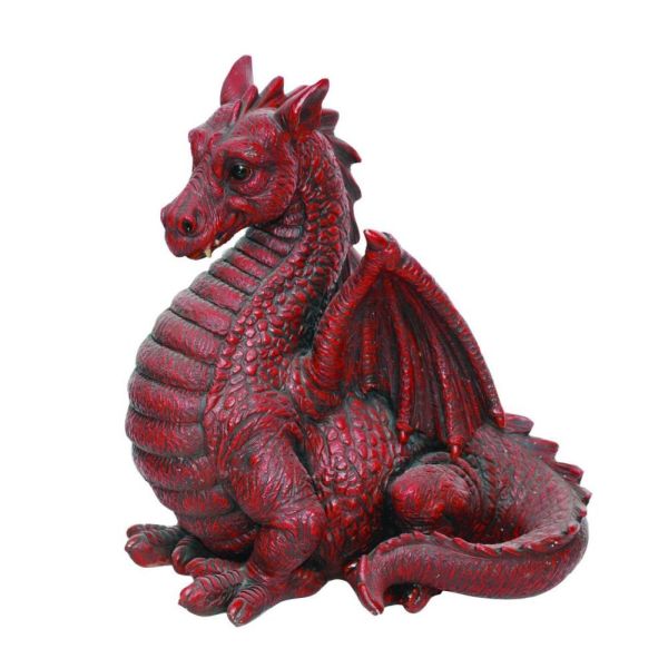 Vivid Arts 51cm Winged Red Dragon Resin Ornament - BG-DGRE-A