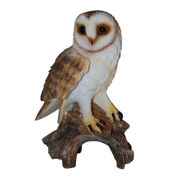 Vivid Arts 18cm Barn Owl Ornament Resin Ornament - XRL-BARN-F