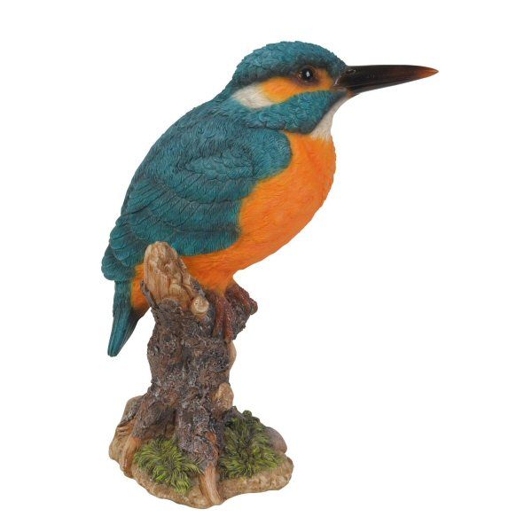 Vivid Arts 18cm Kingfisher on Stump Resin Ornament - XRL-KFSH-F