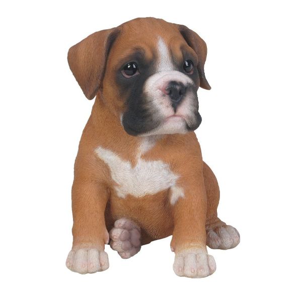 Vivid Arts 16cm Pet Pals Boxer Puppy Resin Ornament - PP-BOXR-F