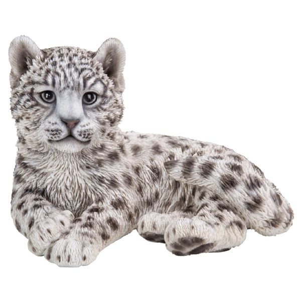 Vivid Arts 26cm Snow Leopard Cub Resin Ornament - XRL-SLEP-B