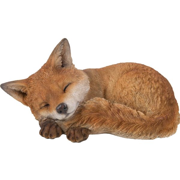 Vivid Arts 25cm Sleeping Fox Cub Resin Ornament - XRL-FCB3-D